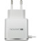 Зарядное устройство CANYON H-043 1xUSB-A, 2.1A White/Silver w/Lightning cable (CNE-CHA043WS)