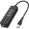 Сетевой адаптер с USB хабом DYNAMODE USB3.0-TYPE-A-RJ45-HUB3