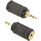 Адаптер CABLEXPERT micro-jack 2.5 мм - mini-jack 3.5 мм Black (A-3.5F-2.5M)