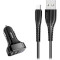 Автомобильное зарядное устройство USAMS C13 Dual USB Car Charger Black w/Type-C cable (NTU35TC13TZ)