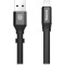 Кабель BASEUS Two-in-One Portable Cable for Android/iOS 0.23м Black (CALMBJ-01)