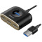 USB хаб BASEUS Square Round 4-in-1 1m Black (CAHUB-AY01)