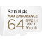 Карта пам'яті SANDISK microSDXC Max Endurance 64GB UHS-I U3 V30 Class 10 + SD-adapter (SDSQQVR-064G-GN6IA)