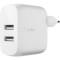 Зарядное устройство BELKIN Boost Up Charge Dual USB-A Home Charger White w/Micro-USB cable (WCE002VF1MWH)