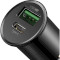 Автомобильное зарядное устройство BASEUS Circular Metal PPS Quick Charger Black (CCYS-C01)