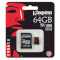 Карта пам'яті KINGSTON microSDXC 64GB UHS-I U3 Class 10 + SD-adapter (SDCA3/64GB)