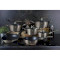 Набор посуды BERLINGER HAUS Metallic Line Carbon Edition 15пр (BH-1223N)