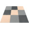 Мат-пазл (ласточкин хвіст) 4FIZJO Puzzle Mat 180x180x1cm Black/Gray/Biege (4FJ0158)
