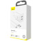 Зарядное устройство BASEUS Speed Mini Dual U Travel Charger 10.5W White w/Lightning cable (TZCCFS-R02)
