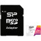 Карта пам'яті SILICON POWER microSDXC Elite Colorful 256GB UHS-I V10 A1 Class 10 + SD-adapter (SP256GBSTXBV1V20SP)