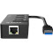 Мережевий адаптер з USB хабом ORICO USB3.0 Gigabit Adapter + 3-port Hub (HR01-U3)