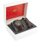 Часы FOSSIL Machine Chronograph Dark Brown Leather Watch and Bracelet Box Set (FS5251SET)