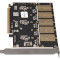 Адаптер FRIME PCIe x16 to 5xM.2 (B key) (ECF-PCIETOSSD010)