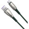 Кабель BASEUS Water Drop-shaped Lamp SuperCharge Cable For Type-C 66W 1м Green (CATSD-M06)