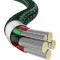 Кабель BASEUS Water Drop-shaped Lamp SuperCharge Cable For Type-C 66W 1м Green (CATSD-M06)