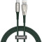 Кабель BASEUS Water Drop-shaped Lamp SuperCharge Cable For Type-C 66W 2м Green (CATSD-N06)