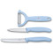 Набор кухонных ножей VICTORINOX SwissClassic Paring Knife Set with Tomato&Kiwi Peeler Light Blue 3пр (6.7116.33L22)