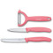 Набор кухонных ножей VICTORINOX SwissClassic Trend Colors Paring Knife Set with Tomato&Kiwi Peeler Light Red 3пр (6.7116.33L12)