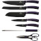 Набор кухонных ножей на подставке BERLINGER HAUS Metallic Line Royal Purple Edition 8пр (BH-2560)