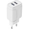 Зарядний пристрій BOROFONE BA37A Speedy 2xUSB-A, 2.4A, 12W White