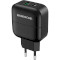 Зарядний пристрій BOROFONE BA46A Premium 1xUSB-C, 1xUSB-A, PD3.0, QC3.0, 18W Black