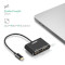 Адаптер UGREEN CM162 USB-C - HDMI/VGA Black (50505)
