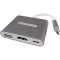 Порт-репликатор VEGGIEG USB-C to USB3.0/HDMI/PD Silver (TC03)