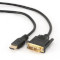 Кабель MAXXTER HDMI - DVI 1м Black (V-HDMI-DVI-1M)