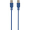 Кабель MAXXTER USB3.0 AM/AM 0.5м Blue (U-AMAM3-0,5M)