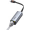Мережевий адаптер BASEUS Steel Cannon Series USB-A & Type-C Bidirectional Gigabit LAN Adapter (CAHUB-AF0G)