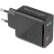 Зарядний пристрій GRAND-X CH-650 1xUSB-A, QC3.0, 18W Black w/Micro-USB & USB-C cables (CH-650MT)