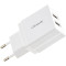 Зарядное устройство USAMS US-CC090 T24 Dual USB Travel Charger White (CC90TC01)