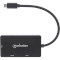 Порт-репликатор MANHATTAN USB3.1 Type-C -> HDMI/DVI-I/VGA Black (152983)