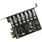 Контролер VOLTRONIC PCIe to 7xUSB 3.0 (YT=C-PCI-E=>7*USB3.0)