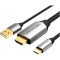 Адаптер VENTION USB-C - HDMI v2.0 1.5м Black (CGTBG)