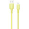 Кабель COLORWAY Soft Silicone USB to Lightning 2.4A 1м Yellow (CW-CBUL043-Y)