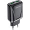 Зарядное устройство BOROFONE BA54A Wide Road 2xUSB-A, QC3.0, 18W Black (BA54AB)