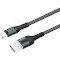 Кабель COLORWAY Nylon Braided USB to Apple Lightning 2.4A 1м Black (CW-CBUL045-BK)