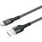 Кабель COLORWAY Nylon Braided USB to Micro-B 2.4A 1м Black (CW-CBUM045-BK)