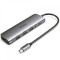 Порт-реплікатор UGREEN CM136 6-in-1 USB-C Hub with 3.5mm AUX + 4K HDMI Gray (80132)