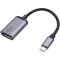 Адаптер VINGA USB-C - DisplayPort Black (VCPATCDP4)