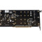 Контролер FRIME PCIe x16 to 4 x M.2 (M Key) (ECF-PCIETOSSD013)