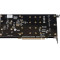 Контроллер FRIME PCIe x16 to 4 x M.2 (M Key) (ECF-PCIETOSSD013)