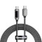 Кабель BASEUS Display Fast Charging Data Cable Type-C to Type-C 100W 2м Black (CATSK-C01)