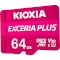 Карта памяти KIOXIA (Toshiba) microSDXC Exceria Plus 64GB UHS-I U3 V30 A1 Class 10 + SD-adapter (LMPL1M064GG2)