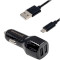 Автомобильное зарядное устройство GRAND-X CH-26 2xUSB-A, 2.1A Black w/Micro-USB cable (CH-26BM)