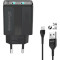 Зарядное устройство GRAND-X CH-15 2xUSB-A, 2.4A Black w/Micro-USB cable (CH-15UMB)