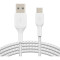 Кабель BELKIN Boost Up Charge Braided USB-A to USB-C 1м White (CAB002BT1MWH)