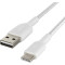 Кабель BELKIN Boost Up Charge Braided USB-A to USB-C 1м White (CAB002BT1MWH)