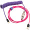 Кабель для игровой клавиатуры DUCKY Premicord Coiled Keyboard Cable Joker Purple USB-A to USB-C 1.5m (DKCC-JKCNC1)